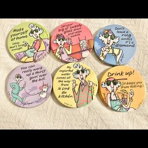 A set of 18 funny coasters